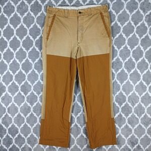 L.L. Bean Hunting Pants Mens 34x30 Brown Two Tone Canvas Field Trousers Vintage
